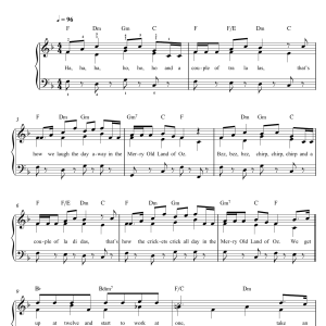 Harold Arlen The Merry Old Land Of Oz (from 'The Wizard Of Oz') Musik Noten - Easy Piano - 121396-0