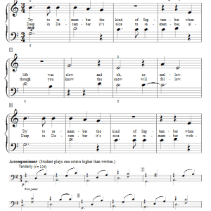 Harvey Schmidt Try To Remember (from The Fantasticks) (arr. Carol Klose) Musik Noten - Educational Piano - 53560-0