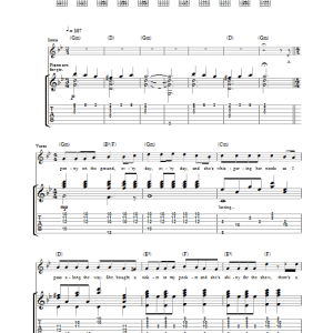 Hawksley Workman Dirty And True Musik Noten - Guitar Tab - 34638-0
