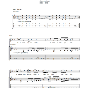 Hawksley Workman Striptease Musik Noten - Guitar Tab - 34679-0