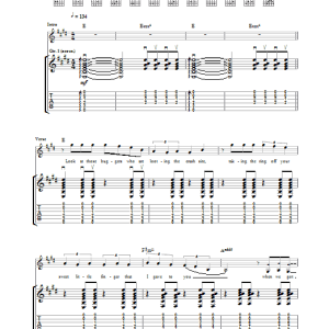 Hawksley Workman Your Beauty Must Be Rubbing Off Musik Noten - Guitar Tab - 34689-0