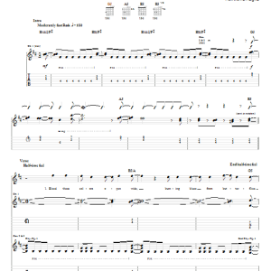 Hawthorne Heights Blue Burns Orange Musik Noten - Guitar Tab - 65427-0