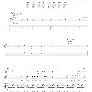 Hawthorne Heights Speeding Up The Octaves Musik Noten - Guitar Tab - 65425-0