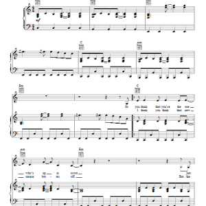 Hayden Panettiere Love Like Mine Musik Noten - Piano, Vocal & Guitar Chords - 98721-0