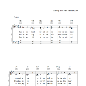 Helle Marstrand Forarsmorgensol Musik Noten - Piano, Vocal & Guitar Chords - 34044-0
