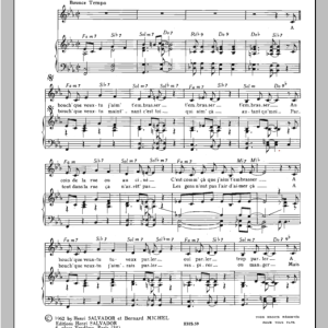 Henri Salvador A Bouche Que Veux-Tu Musik Noten - Piano, Vocal & Guitar Chords - 114870-0