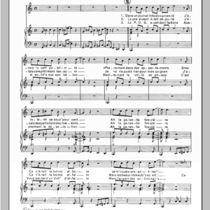 Henri Salvador Ah! La Garantie Fonciere Musik Noten - Piano, Vocal & Guitar Chords - 114877-0