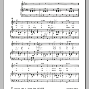 Henri Salvador Amours D'artistes Musik Noten - Piano & Vocal - 115300-0