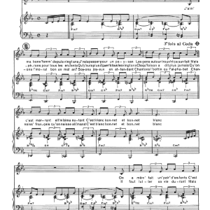 Henri Salvador Bonnet Blanc Et Blanc Bonnet Musik Noten - Piano & Vocal - 114957-0