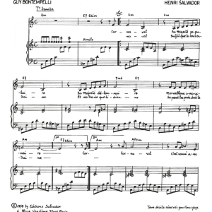 Henri Salvador Carnaval Musik Noten - Piano & Vocal - 114918-0