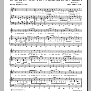 Henri Salvador Chanson Un Oiseau Une Fleur Musik Noten - Piano & Vocal - 115584-0