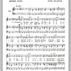Henri Salvador Charmante Nature Musik Noten - Piano & Vocal - 115585-0
