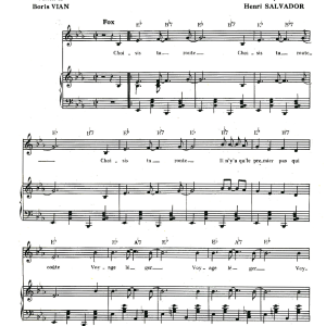 Henri Salvador Choisis Ta Route Musik Noten - Piano & Vocal - 114965-0