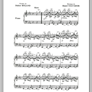 Henri Salvador Copain Henry Musik Noten - Piano & Vocal - 114971-0