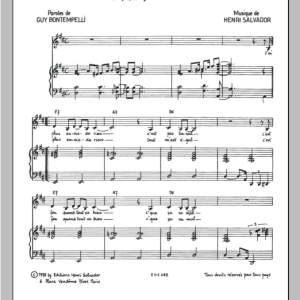 Henri Salvador C'que Ca Va Mal Musik Noten - Piano & Vocal - 114973-0