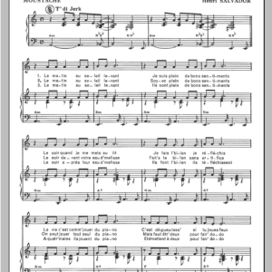 Henri Salvador Eau De Melisse Musik Noten - Piano & Vocal - 115299-0