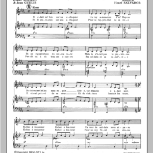 Henri Salvador Echec A Mon Coeur Musik Noten - Piano & Vocal - 115004-0
