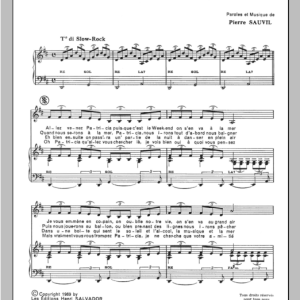 Henri Salvador Et Ensuite Musik Noten - Piano & Vocal - 115024-0