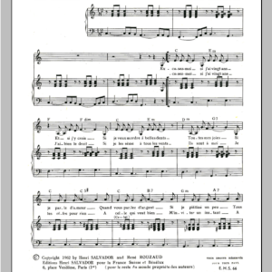 Henri Salvador Excusez Moi Si J'ai Vingt Ans Musik Noten - Piano & Vocal - 115026-0