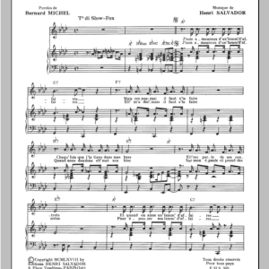 Henri Salvador Femme D'affaires Musik Noten - Piano & Vocal - 115109-0