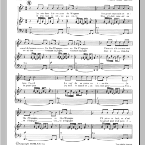 Henri Salvador Fils D'espagne Musik Noten - Piano & Vocal - 115029-0