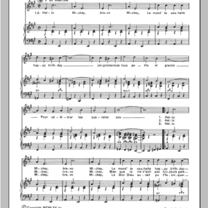 Henri Salvador Hello Mickey Musik Noten - Piano & Vocal - 115048-0