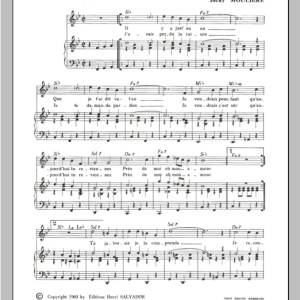 Henri Salvador Il Faut Que Tu Reviennes Musik Noten - Piano & Vocal - 115053-0