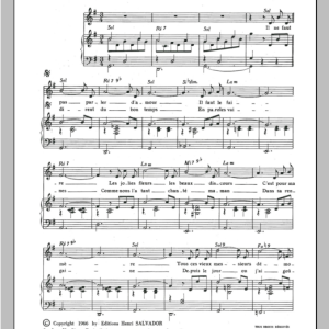 Henri Salvador Il Ne Faut Pas Parler D'amour Musik Noten - Piano & Vocal - 115054-0