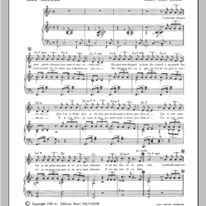 Henri Salvador Il Ne Me Restera Plus Rien Musik Noten - Piano & Vocal - 115055-0