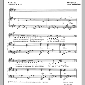 Henri Salvador Inoubliable Musik Noten - Piano & Vocal - 115314-0
