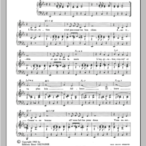 Henri Salvador Inspiration Musik Noten - Piano & Vocal - 115315-0