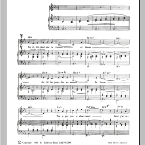 Henri Salvador Je Danse Musik Noten - Piano & Vocal - 115079-0