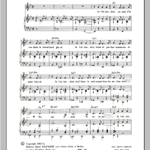 Henri Salvador Je T'attendrai Musik Noten - Piano & Vocal - 115094-0