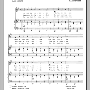 Henri Salvador La Pyromane Musik Noten - Piano & Vocal - 115127-0