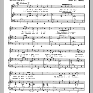 Henri Salvador Laissez Venir L'amour Musik Noten - Piano & Vocal - 115138-0