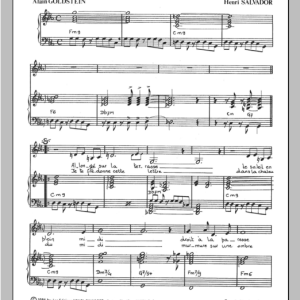 Henri Salvador Lettre Du Mois D'aout Musik Noten - Piano & Vocal - 115312-0