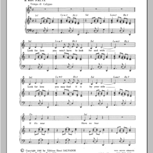 Henri Salvador Look For Love Musik Noten - Piano & Vocal - 115346-0