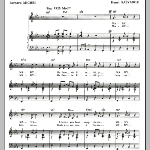 Henri Salvador Mary Musik Noten - Piano & Vocal - 115354-0