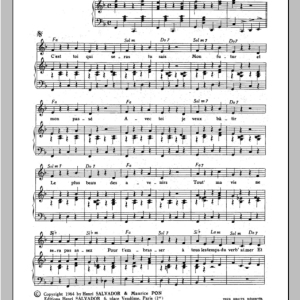 Henri Salvador Mon Futur Et Mon Passe Musik Noten - Piano & Vocal - 115362-0