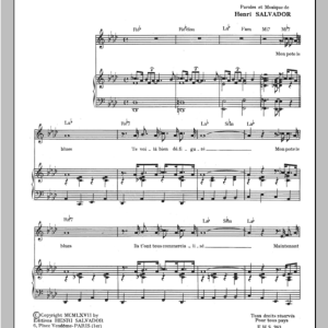 Henri Salvador Mon Pote Le Blues Musik Noten - Piano & Vocal - 115364-0