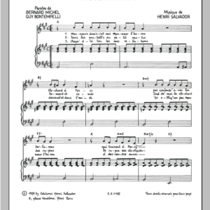Henri Salvador Monsieur L'Baron Musik Noten - Piano & Vocal - 115366-0