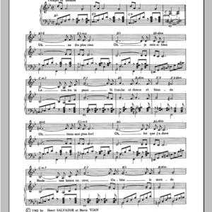 Henri Salvador Ne Dis Plus Rien Musik Noten - Piano & Vocal - 115367-0