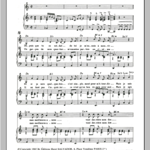Henri Salvador N'en Crois Pas Un Mot Musik Noten - Piano & Vocal - 115368-0