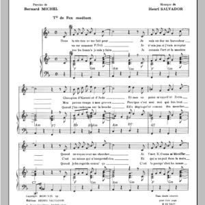Henri Salvador On Peut Bien Rever Musik Noten - Piano & Vocal - 115372-0