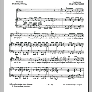 Henri Salvador Ouais Musik Noten - Piano & Vocal - 115379-0