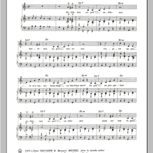 Henri Salvador Oublie Moi Musik Noten - Piano & Vocal - 115380-0