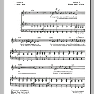 Henri Salvador Personnalise Musik Noten - Piano & Vocal - 115403-0