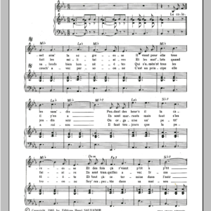 Henri Salvador Pied Musik Noten - Piano & Vocal - 115180-0
