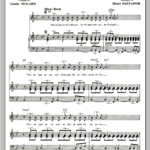 Henri Salvador Qui Pourrait Me Dire Musik Noten - Piano & Vocal - 115513-0