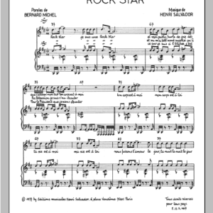 Henri Salvador Rock Star Musik Noten - Piano & Vocal - 115517-0